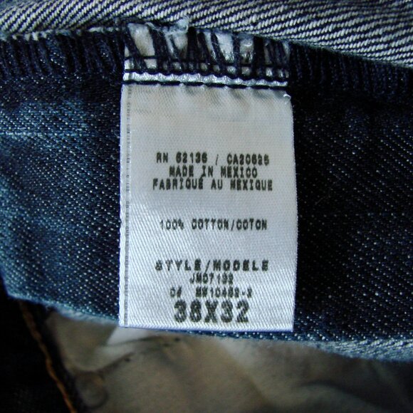 Guess Jeans Brit Rocker Slim Straight Dark Wash Mens Size 38 x 32 - Picture 6 of 16